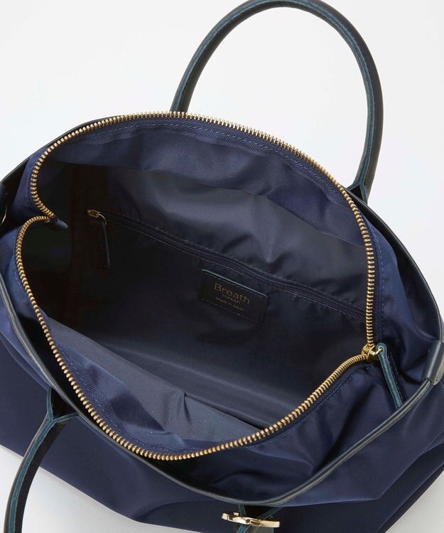 TOPKAPI 【Breath TOPKAPI】ナイロン レザーハンドル シンプル ミニ トートバッグ / 軽量 ネイビー