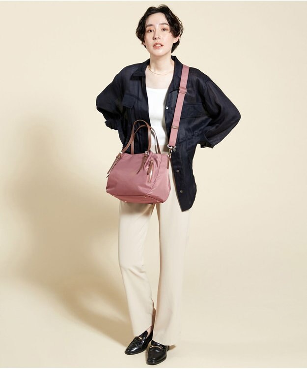 LA BAGAGERIE 【MONICA】ナイロン2WAYトートバッグ Sサイズ ピンク