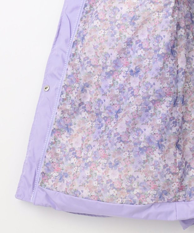 ANY KIDS 【洗濯機OK】中綿 リボン コート ラベンダー