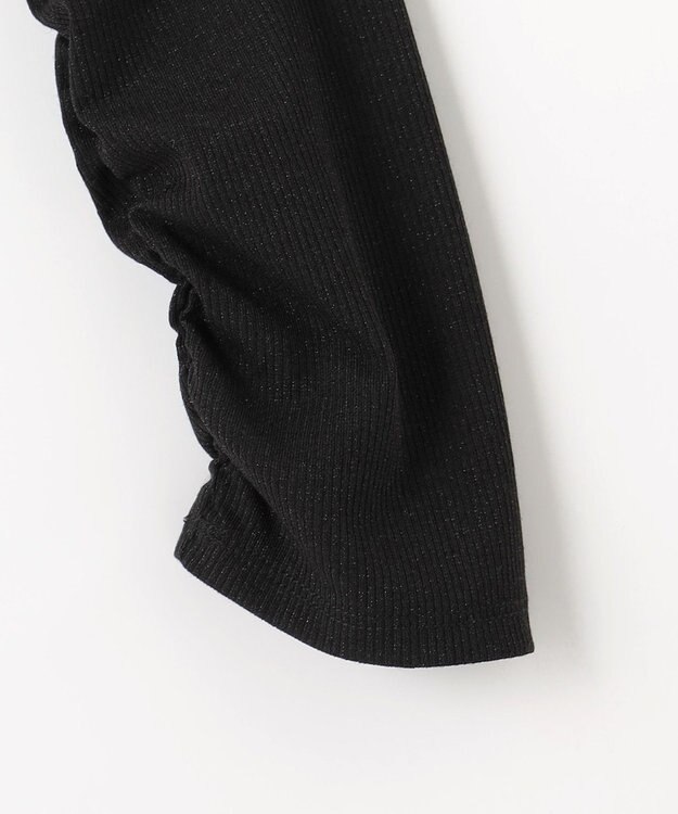 組曲 S ラメチュールコンビタートル カットソー ブラック系