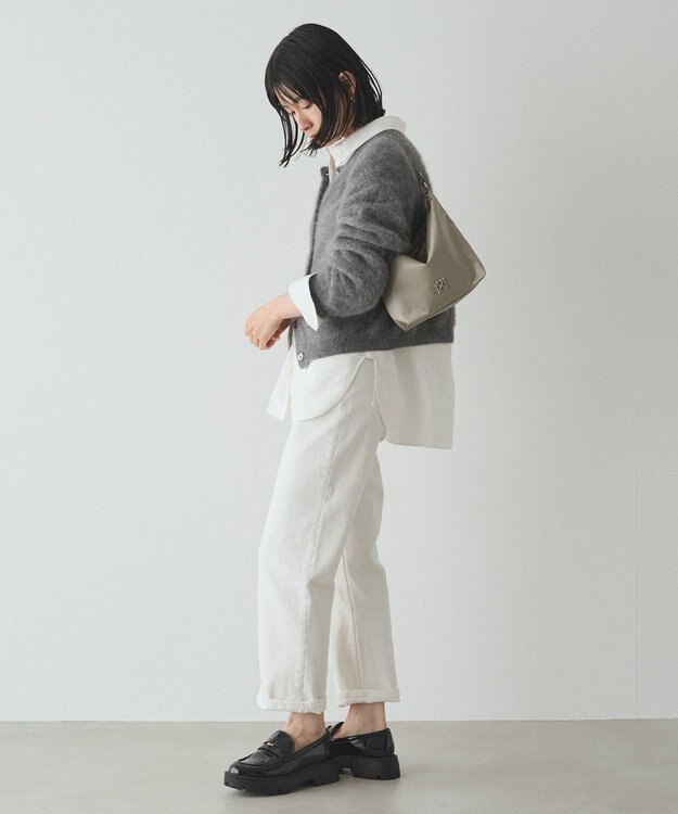 russet シンプルショルダーバッグ【クラウズナイロン】(CE-1467) Gray