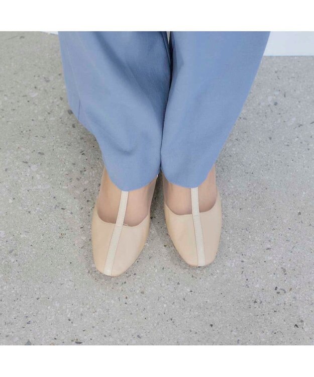 MODE ET JACOMO <noyau>ブロックヒールチュールブーツ ベージュ