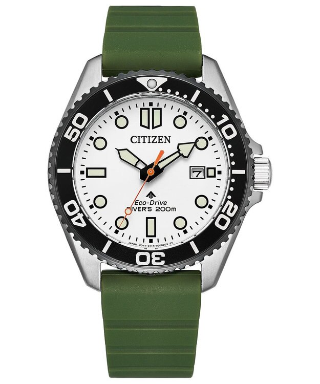 CITIZEN 【光発電エコ・ドライブ搭載】正統派デザインとスマートなサイズ感のダイバーズウオッチ BN0265-00A ホワイト