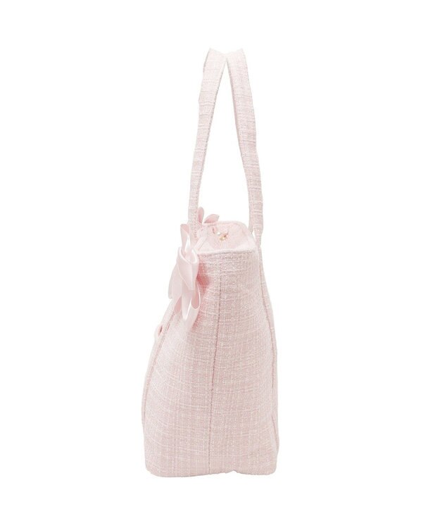 Maison de FLEUR ツイードボリュームリボントートバッグ Pink
