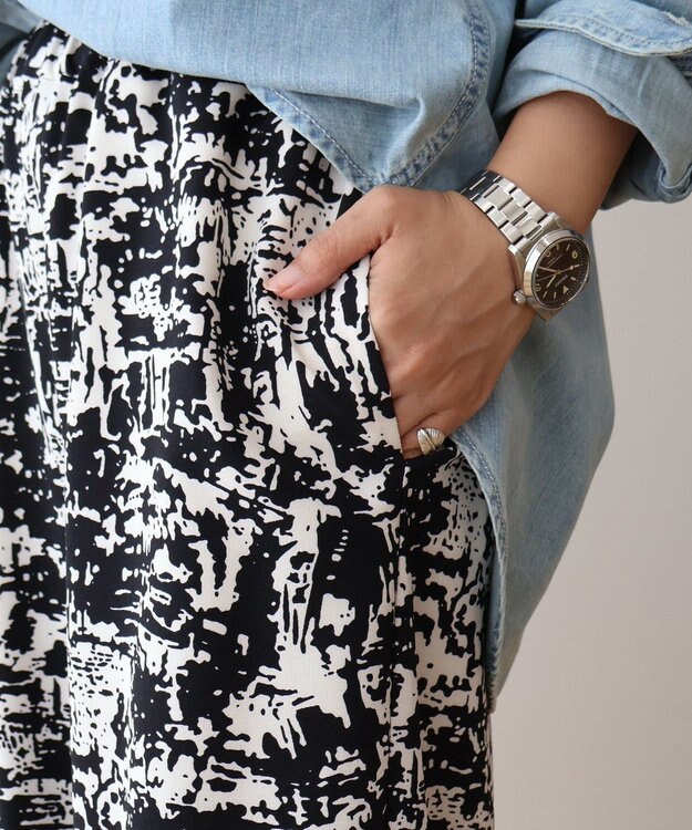 AMERICAN HOLIC アソートギャザー柄パンツ【WEB限定カラー・サイズ有り】 Black