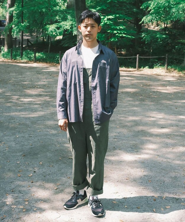 SHARE PARK MENS 【UVカット・撥水・ストレッチ】イージーデニムレギュラーカラーシャツ ネイビー系