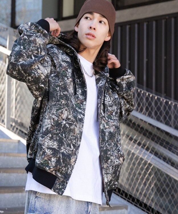 WEGO フードブルゾン 柄1