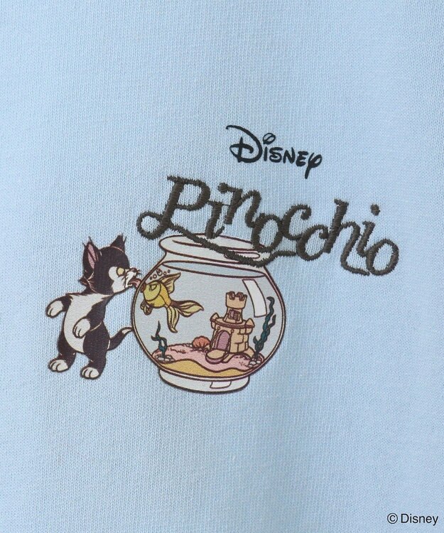 Green Parks ピノキオ／バックプリントＴシャツ Sax