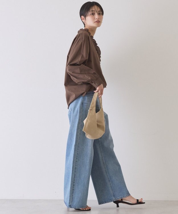 AMERICAN HOLIC フリルVネックブラウス Brown