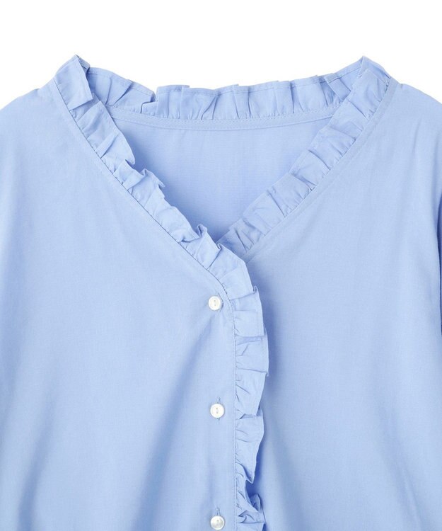 AMERICAN HOLIC フリルVネックブラウス Sax