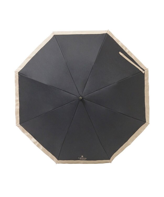 MOONBAT 【晴雨兼用日傘】ランバン コレクション（LANVIN COLLECTION）折りたたみ日傘 グログランリボン ブラック