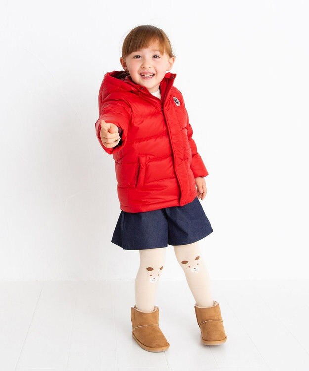 MIKI HOUSE HOT BISCUITS 【80-130cm】 ダウンジャケット コーラルレッド