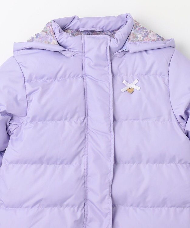 ANY KIDS 【洗濯機OK】中綿 リボン コート ラベンダー