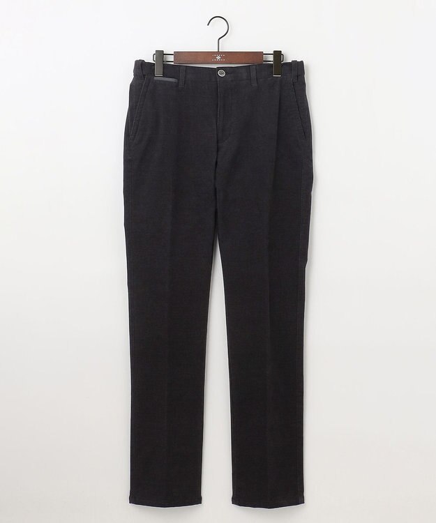 JOSEPH ABBOUD 【ウエストも伸びる！/2WAYストレッチ/暖かい/オーガニック】オーガニックコットン ウオーム パンツ ブラック系