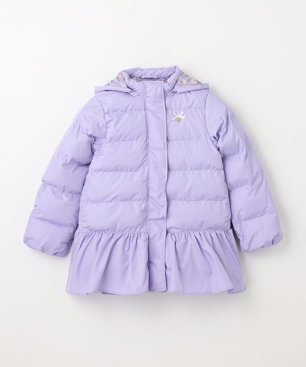 ANY KIDS 【洗濯機OK】中綿 リボン コート ラベンダー