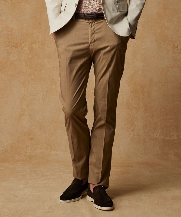 JOSEPH ABBOUD 【キングサイズ・ウエストも伸びる!/ストレッチ/軽量/Eco撥水】マイクロピケストレッチ パンツ キャメル系7