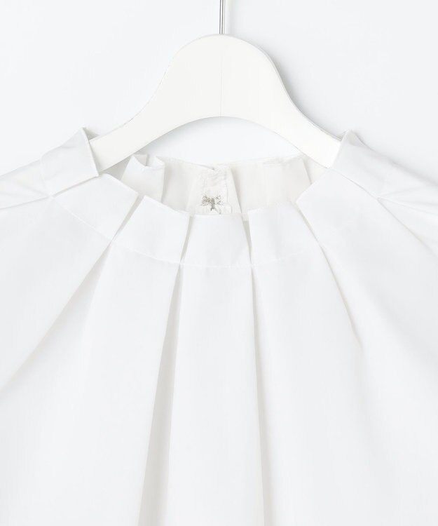 自由区 L 【カタログ掲載】ナチュラルタッチスタンドカラー ブラウス オフ