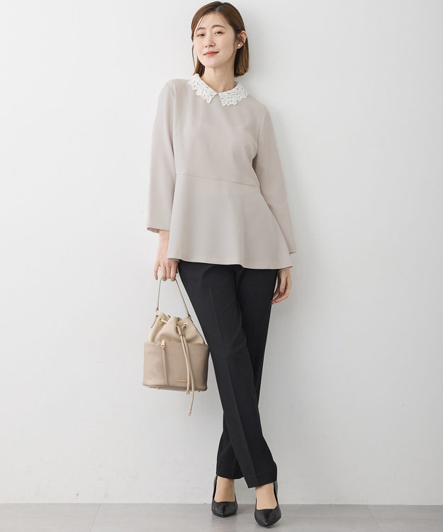 23区 スエード コンビ ドロスト バッグ ベージュ系