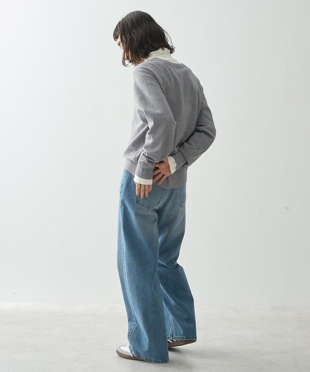 AMERICAN HOLIC バイパチカフタンネックラグランニットプルオーバー Gray Mixture