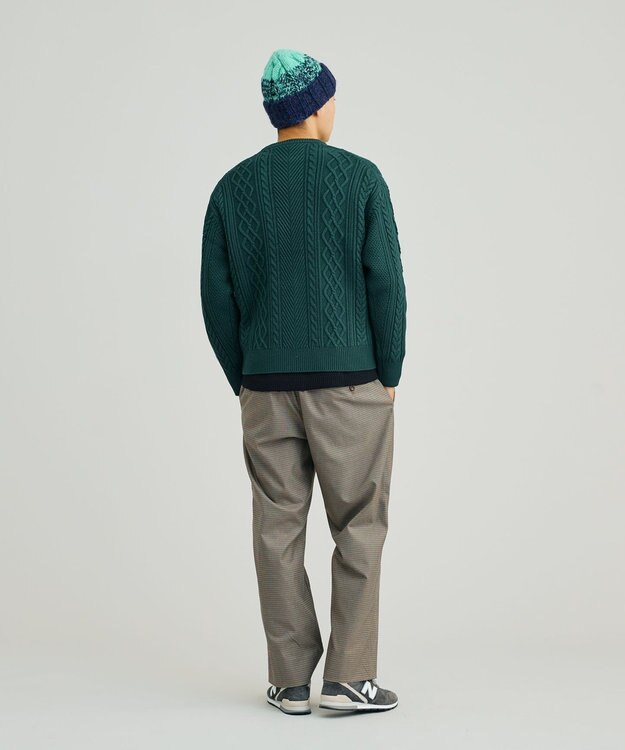 J.PRESS YORK STREET 【UNISEX】アランケーブル クルーニット グリーン系