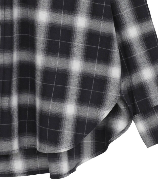 AMERICAN HOLIC ビエラ起毛チェックシャツ Black