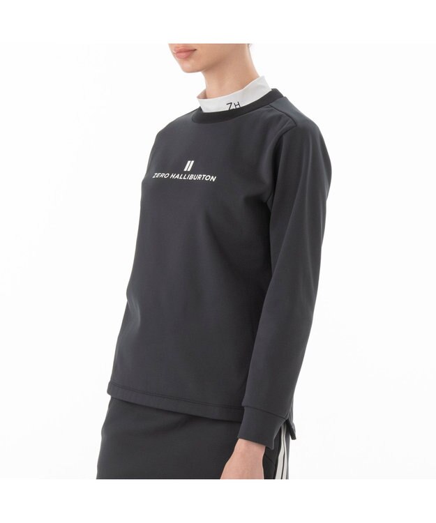 ZERO HALLIBURTON 【洗える】超軽量ロングスウェット 82747 軽い トレーナーストレッチ 保温 ゴルフ ZHG-W10a ブラック
