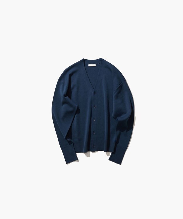 ATON 50/2 NATURAL DYED ORGANIC | Vネックカーディガン NAVY