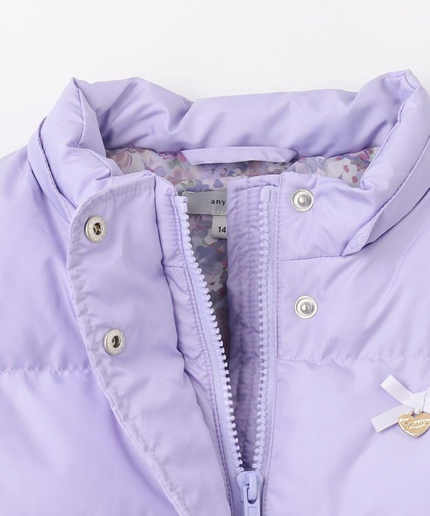 ANY KIDS 【洗濯機OK】中綿 リボン コート ラベンダー