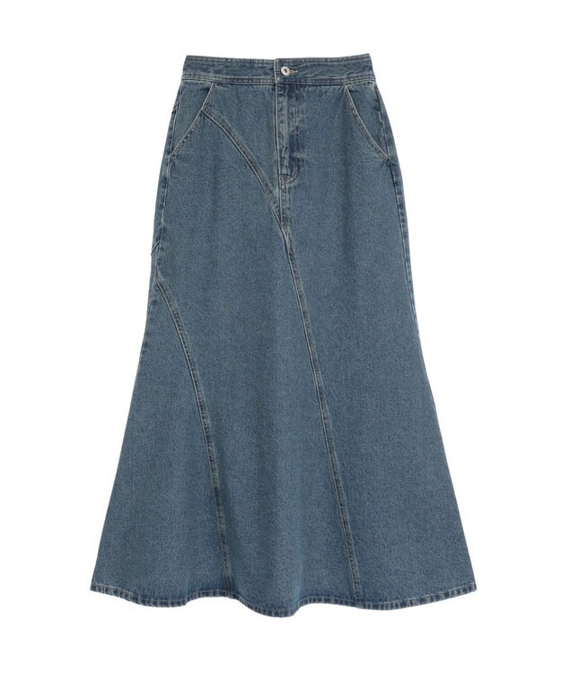 earth music&ecology エスカルゴマーメイドデニムスカート Medium Indigo