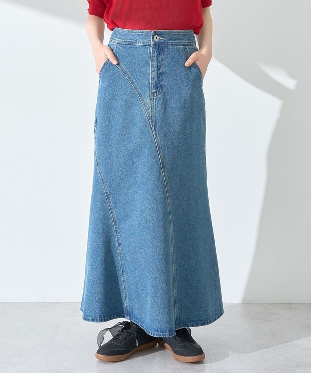 earth music&ecology エスカルゴマーメイドデニムスカート Medium Indigo