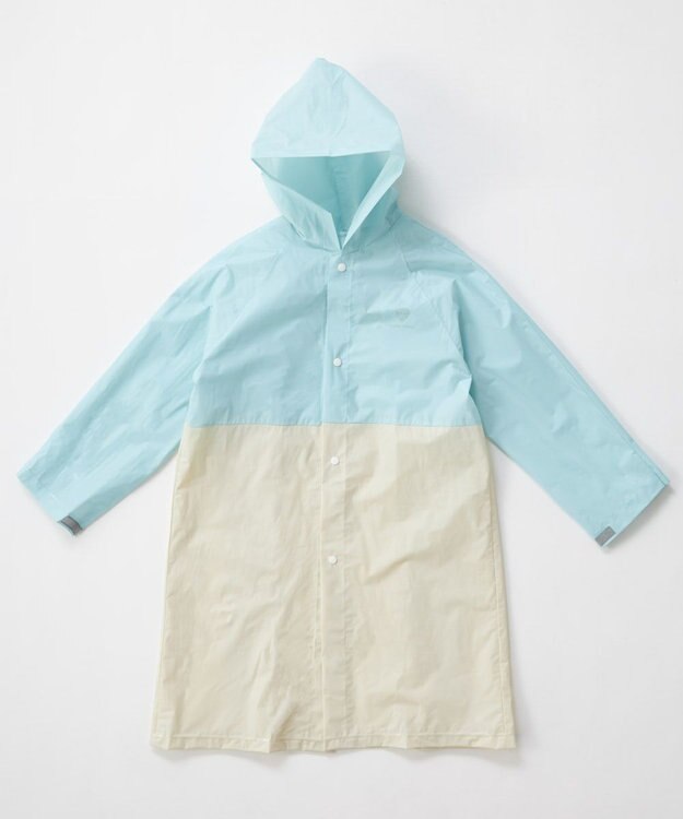 BEAMS SCHOOL シームレスレインコート サックス