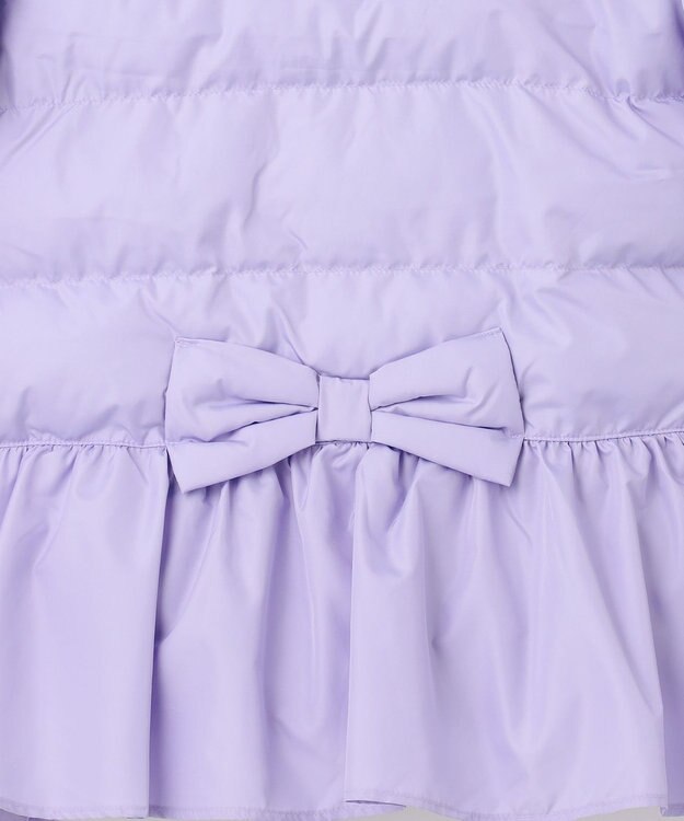 ANY KIDS 【洗濯機OK】中綿 リボン コート ラベンダー