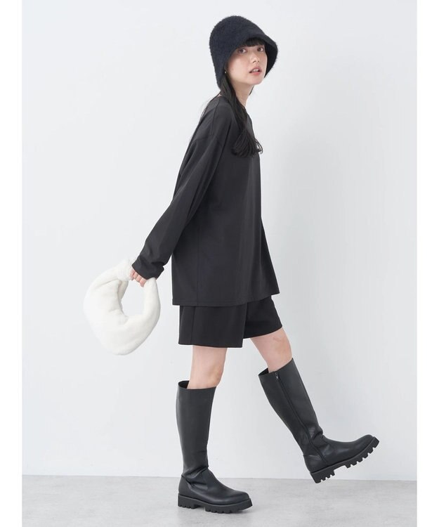 earth music&ecology Ａｕ　ｐｅｔｉｔ　ｂｏｎｈｅｕｒ　ロンＴ Black