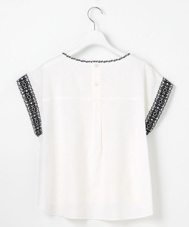 23区 【Indian Factory】コットンフレックス エンブロイダリーブラウス ホワイト系