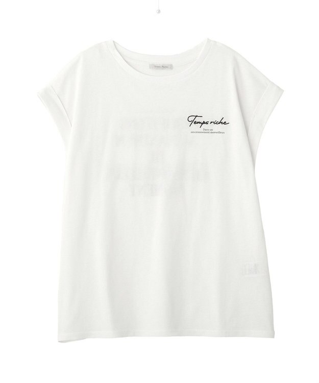 Green Parks 汗染み防止フレンチロゴＴシャツ Off White