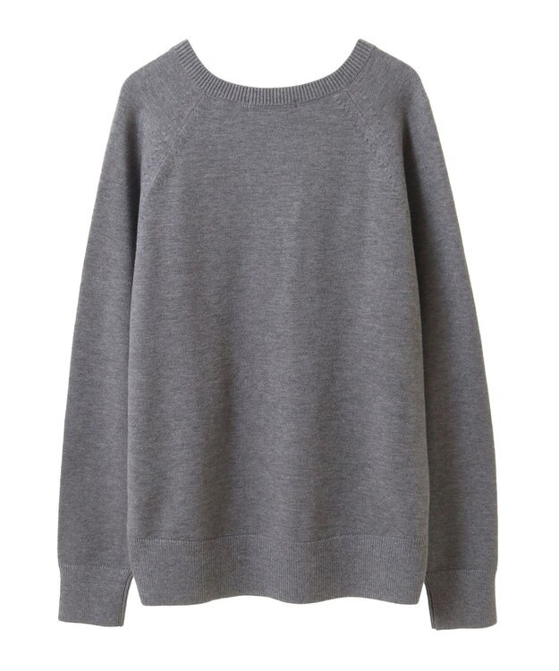 AMERICAN HOLIC バイパチカフタンネックラグランニットプルオーバー Gray Mixture