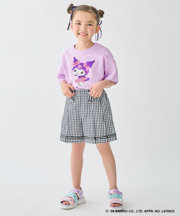ANY KIDS 【サンリオキャラクターズ×ANY KIDS】ぷっくりボタン マリンパンツ クロミ×ブラックギンガム