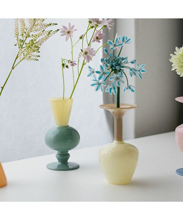 PRESENTERS ROOM amabro / MINI VASE TWO TONE(Beige×Green) -