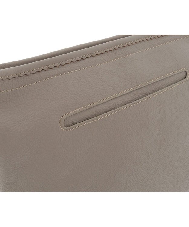 genten フェザートートバッグ　2wayショルダーバッグ ライトグレー