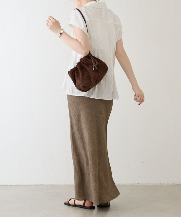 russet 【WEB限定】スエード巾着4WAYショルダーバッグ(CE-1793-WEB) D.Brown