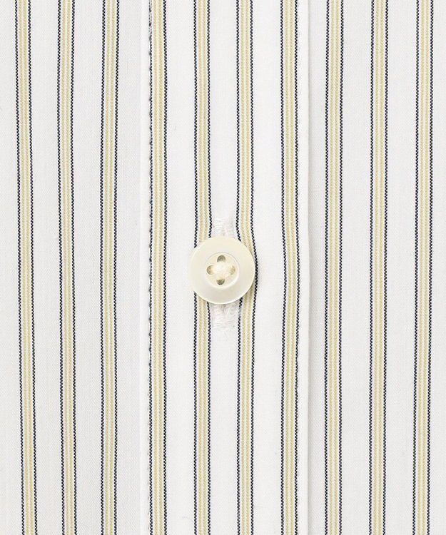 J.PRESS LADIES L 【洗える】BEZ ストライプ シャツカラー ブラウス イエロー系1