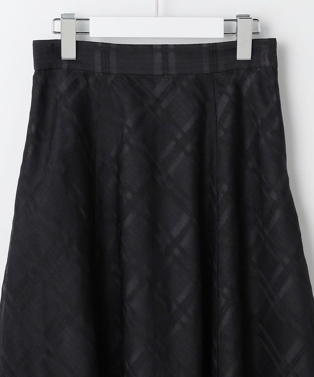 ANY SIS シアーチェック スカート ブラック