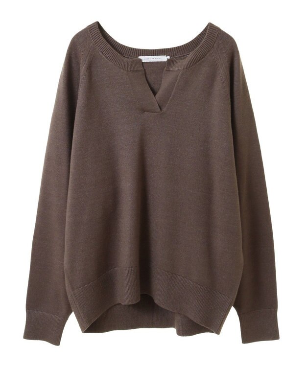 AMERICAN HOLIC バイパチカフタンネックラグランニットプルオーバー Mocha