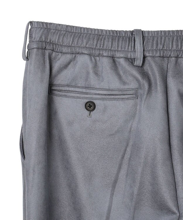 JOSEPH HOMME 新素材【ストレッチ/光沢感】レザーライクジャージードロスト付きテーパードパンツ / PEGG CONVERTIBLE ライトグレー系