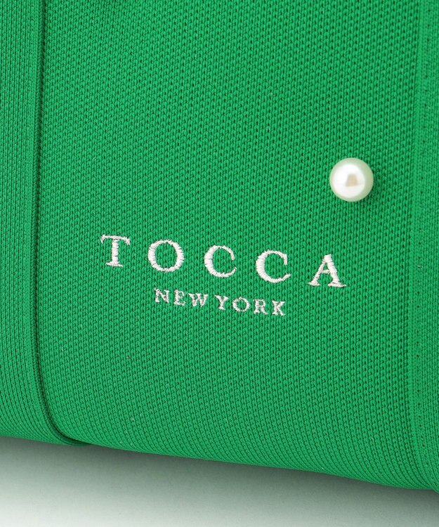 TOCCA 【ヨンア×大人百花×TOCCAコラボ】【A4サイズ対応】RHYTHM OF PEARL KNITBAG ニットバッグ グリーン系