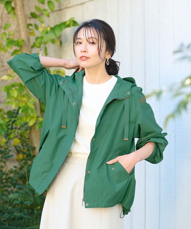 ANY 【手洗い可能・UVケア】ライト撥水マウンテンパーカー グリーン