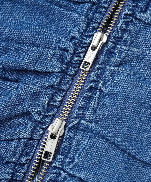 Green Parks ・ＳＵＧＡＲ　ＳＰＯＯＮデニムフロントＺＩＰナロースカート Indigo