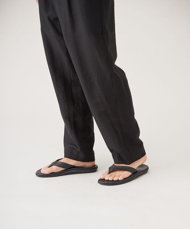 UNFILO MENS 【OCEANS web / YouTube 掲載】ライトウェイトシアー イージーテーパードパンツ ブラック