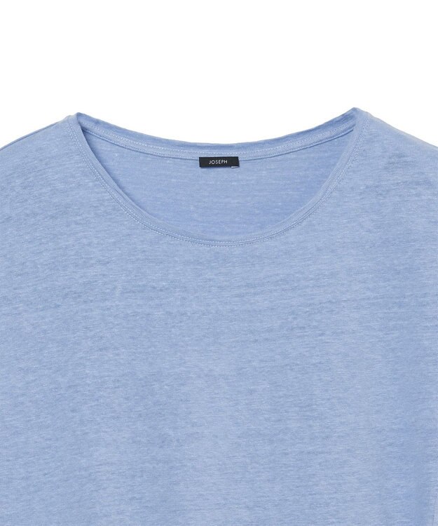 JOSEPH 【洗える】リネンジャージー　キャップスリーブトップス Faded Sky