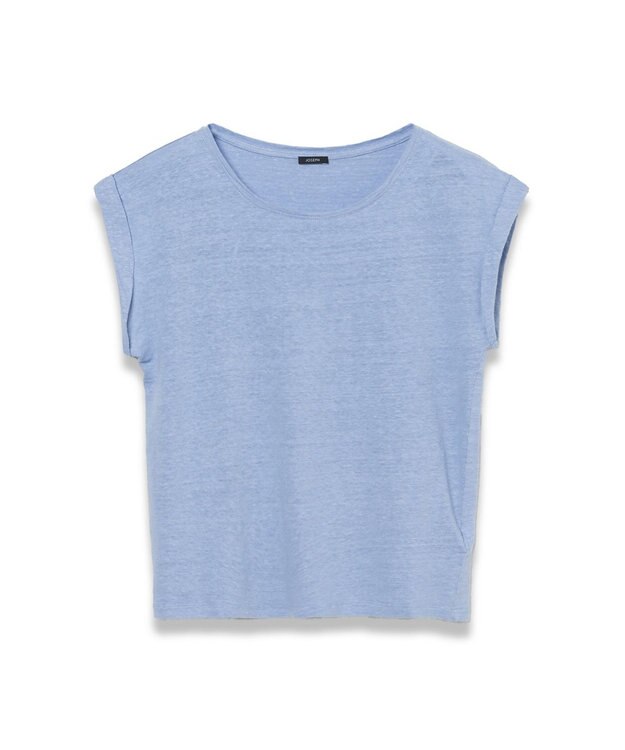 JOSEPH 【洗える】リネンジャージー　キャップスリーブトップス Faded Sky
